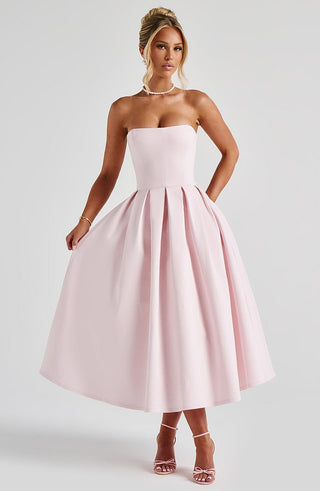 Edith Midi Dress - Blush - Napalia