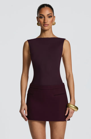 Edna Mini Skirt - Plum - Napalia