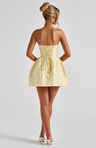Elenora Mini Dress - Lemon - Napalia