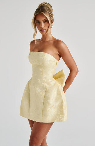Elenora Mini Dress - Lemon - Napalia