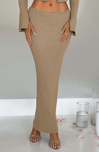 Elia Maxi Skirt - Beige - Napalia