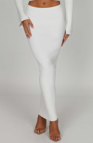 Elia Maxi Skirt - White - Napalia