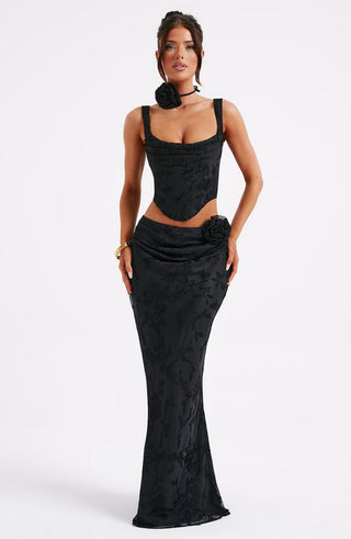 Elizabeth Maxi Skirt - Black - Napalia