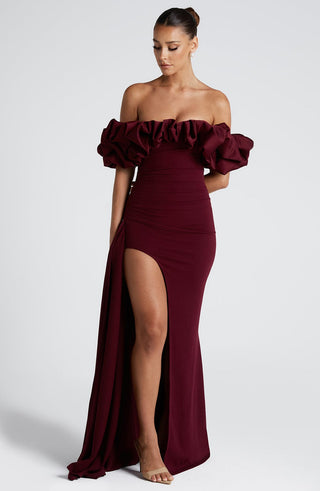 Elsie Maxi Dress - Cherry Lacquer - Napalia