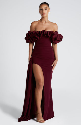 Elsie Maxi Dress - Cherry Lacquer - Napalia
