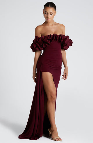 Elsie Maxi Dress - Cherry Lacquer - Napalia