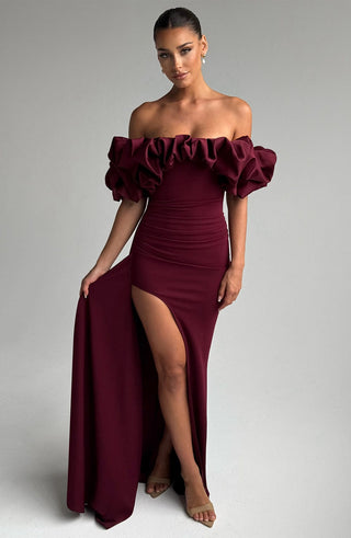 Elsie Maxi Dress - Cherry Lacquer - Napalia