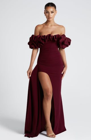 Elsie Maxi Dress - Cherry Lacquer - Napalia