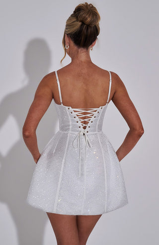 Emma Mini Dress - Ivory - Napalia