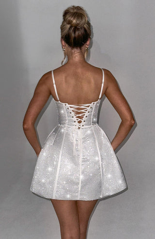 Emma Mini Dress - Ivory - Napalia