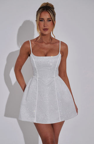 Emma Mini Dress - Ivory - Napalia
