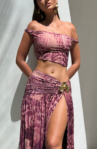 Eva Top - Magenta Orchid Print - Napalia