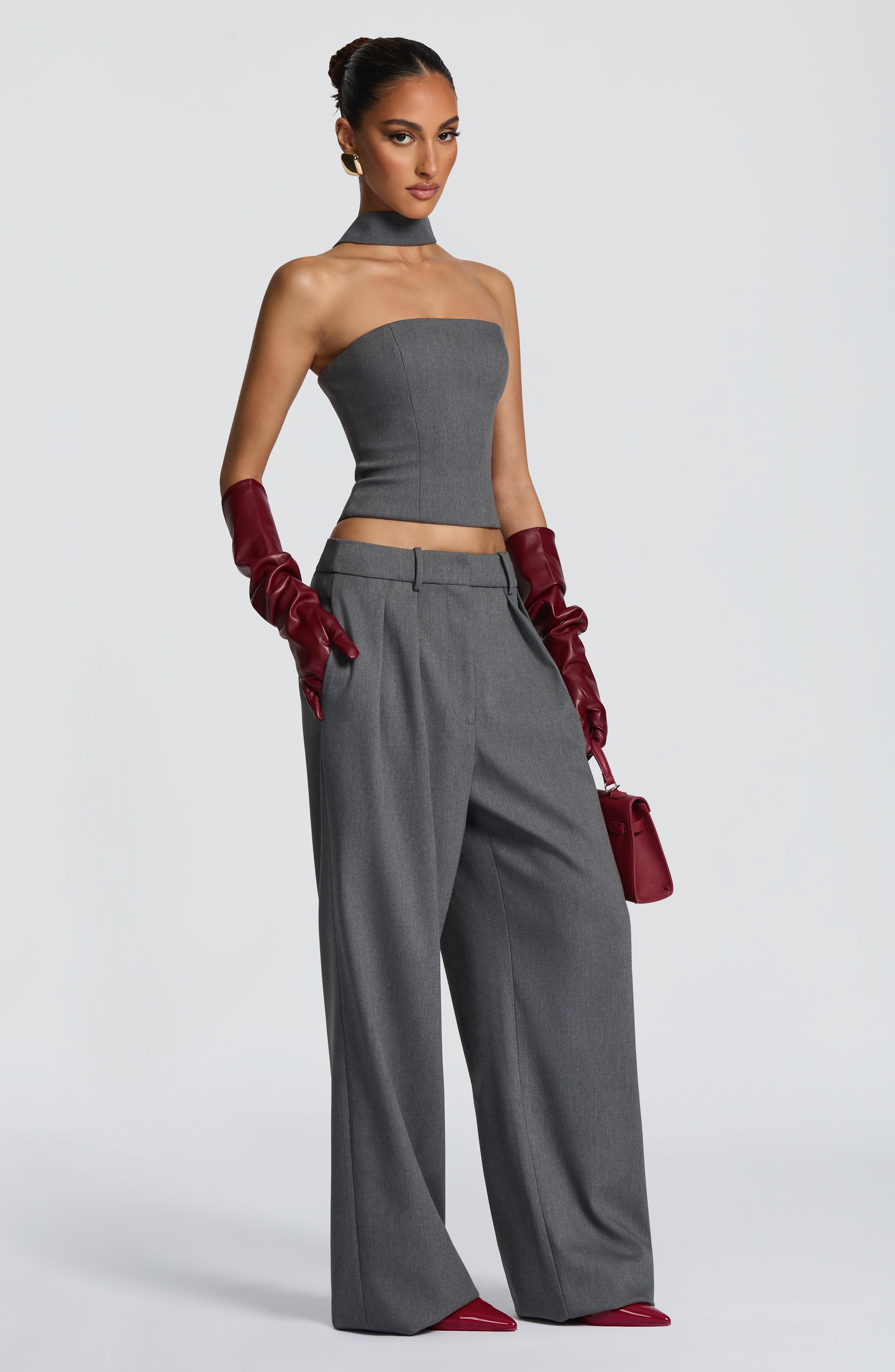 Frankie Gloves - Burgundy - Napalia