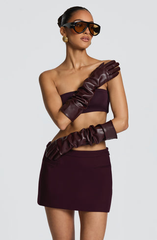 Frankie Gloves - Plum - Napalia
