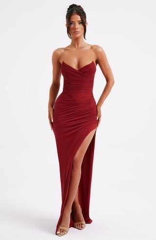 Giovanna Maxi Dress - Wine - Napalia