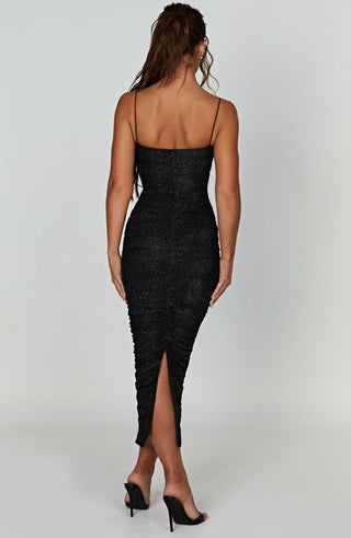 Gracie Maxi Dress - Black Sparkle - Napalia
