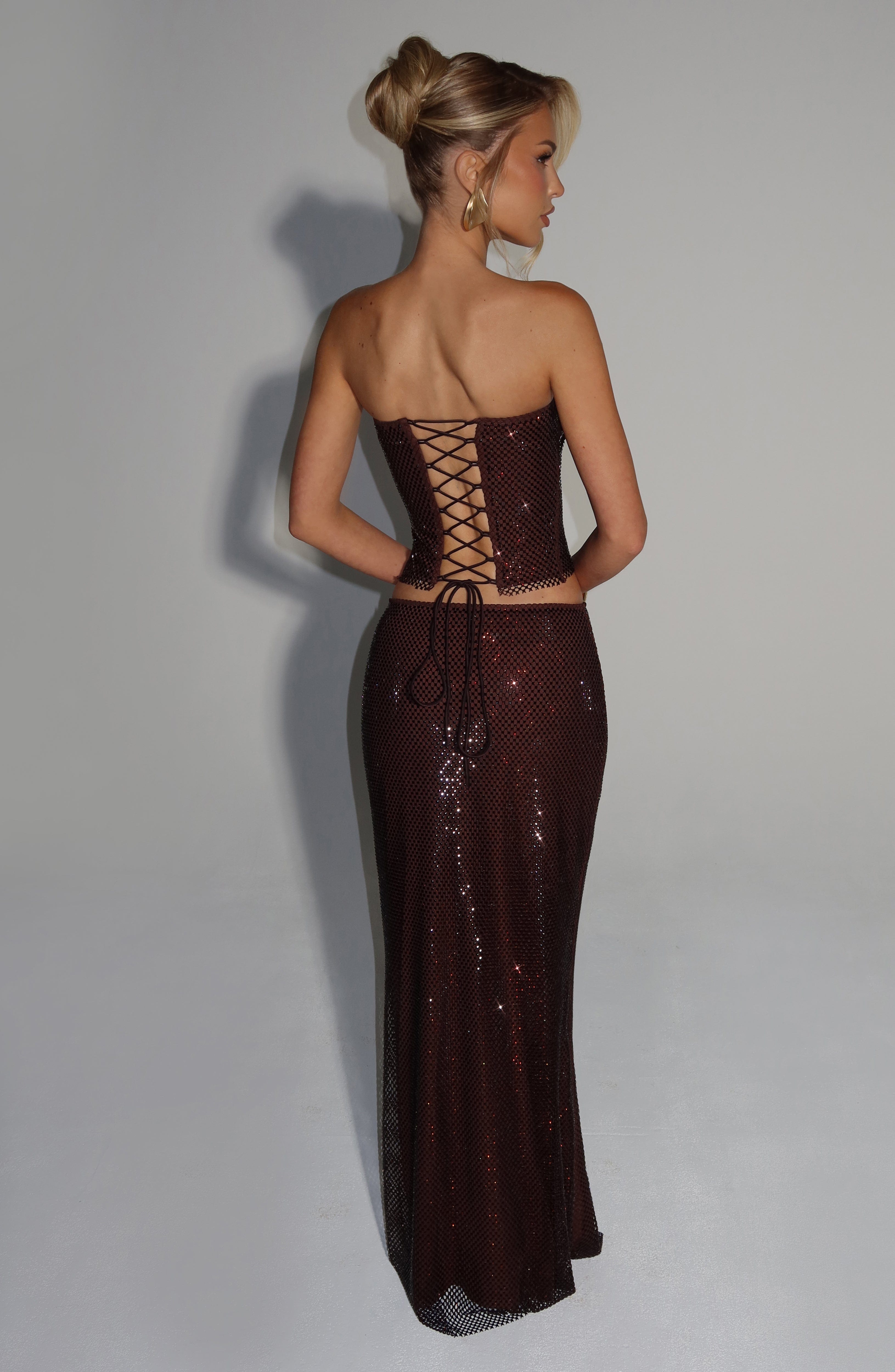 Hali Maxi Skirt - Plum Brown - Napalia