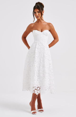 Ishani Midi Dress - Ivory - Napalia