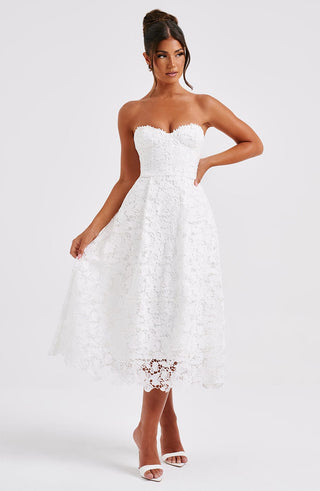 Ishani Midi Dress - Ivory - Napalia