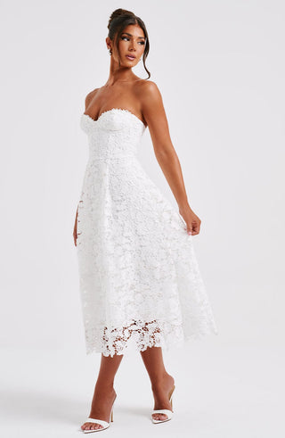 Ishani Midi Dress - Ivory - Napalia