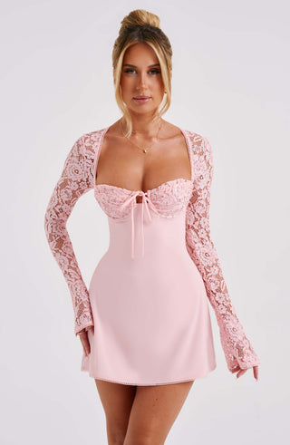 Jacinta Mini Dress - Blush - Napalia
