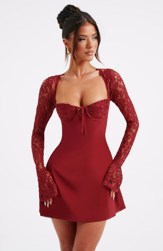 Jacinta Mini Dress - Red - Napalia