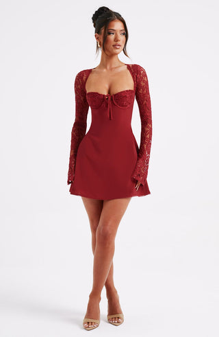Jacinta Mini Dress - Red - Napalia