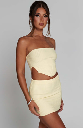 Jaz Mini Skirt - Lemon - Napalia