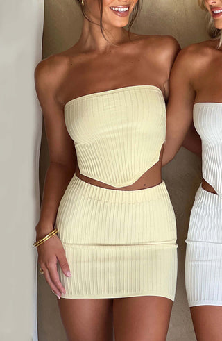 Jaz Mini Skirt - Lemon - Napalia