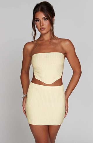 Jaz Mini Skirt - Lemon - Napalia