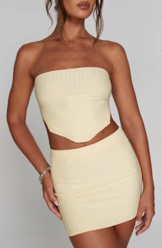 Jaz Mini Skirt - Lemon - Napalia
