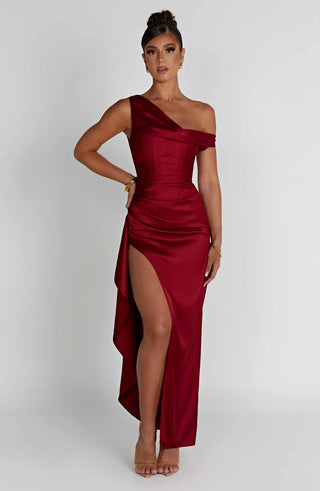 Juliene Maxi Dress - Wine - Napalia