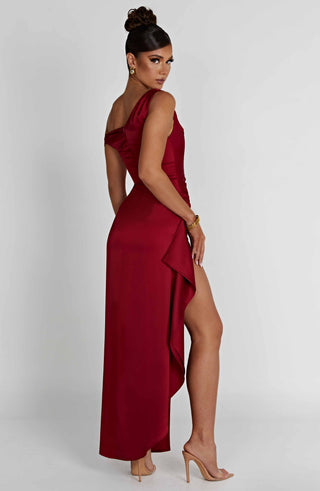 Juliene Maxi Dress - Wine - Napalia