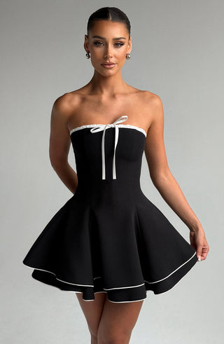Juno Mini Dress - Black/White - Napalia