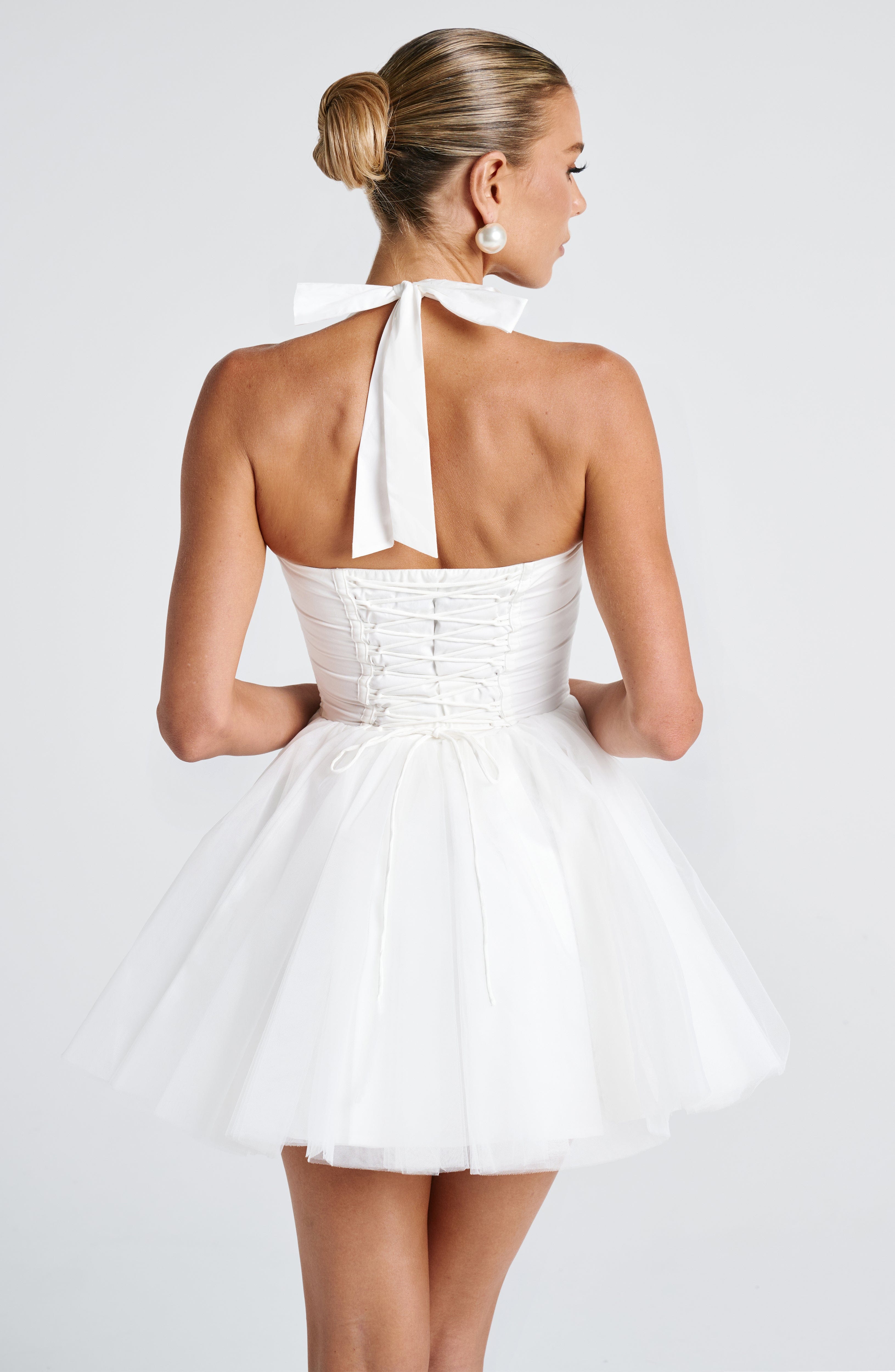 Keely Mini Dress - Ivory - Napalia