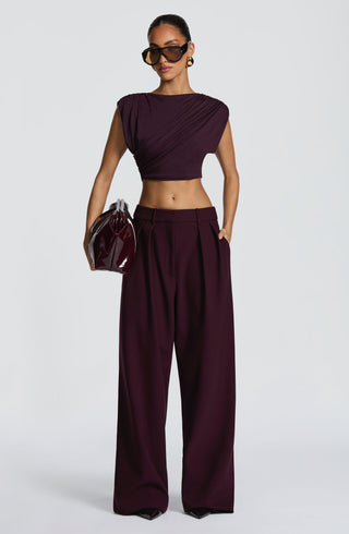 Kirsty Pants - Plum - Napalia
