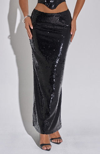 Larisa Maxi Skirt - Black - Napalia