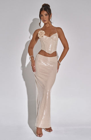 Larisa Maxi Skirt - Nude - Napalia