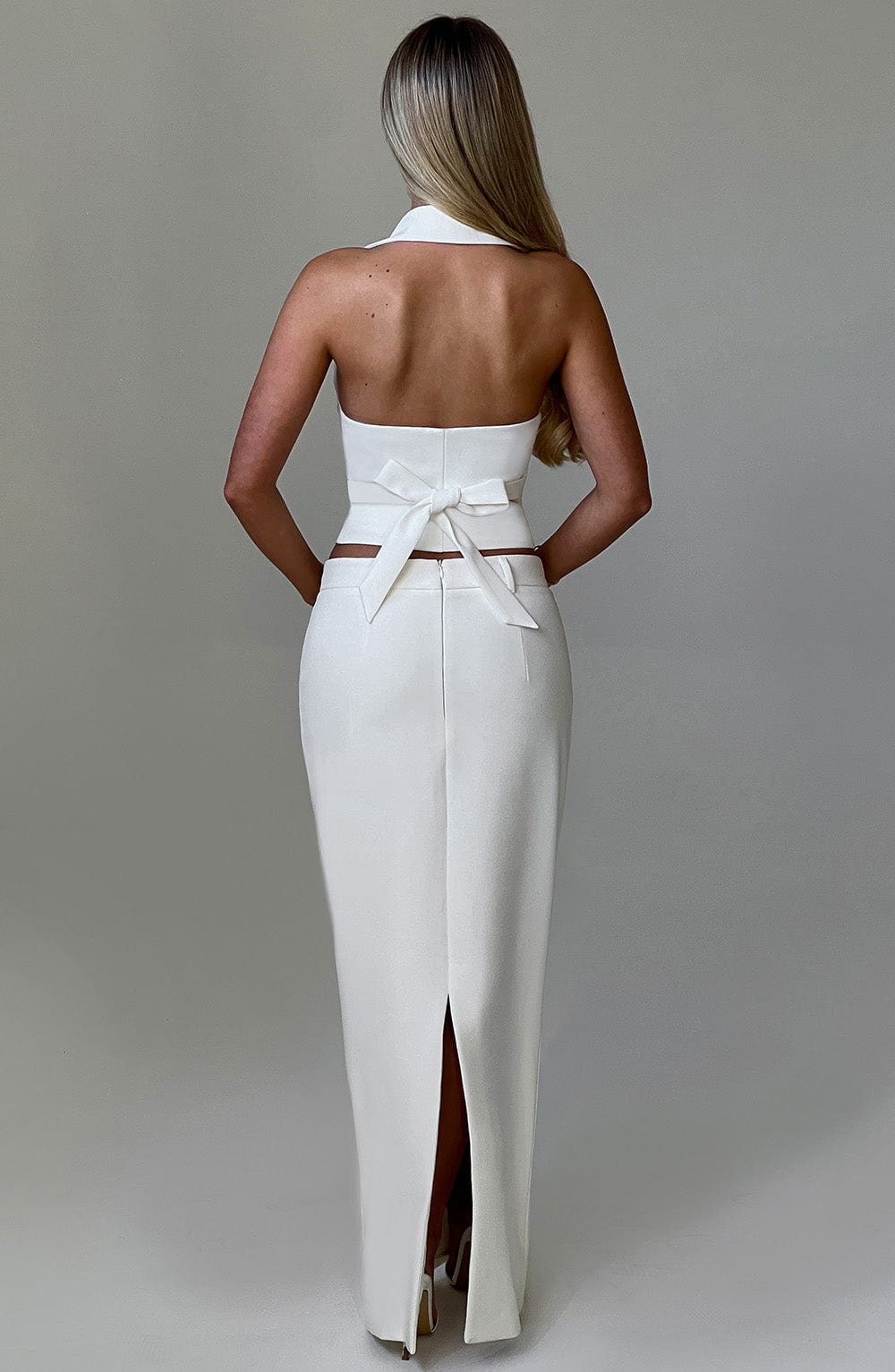 Piper Maxi Skirt - Ivory - Napalia