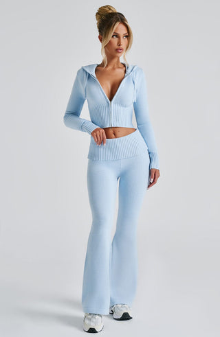 Portia Knit Pants - Baby Blue - Napalia