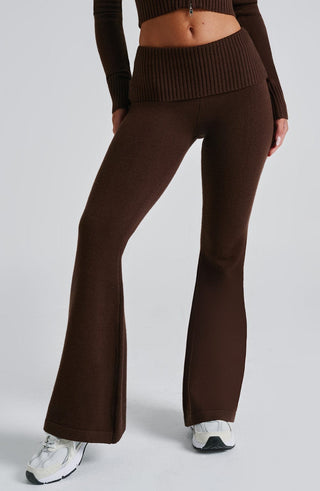 Portia Knit Pants - Chocolate - Napalia
