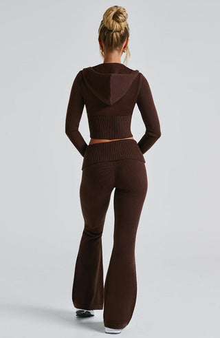 Portia Knit Pants - Chocolate - Napalia