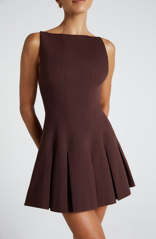 Rory Mini Dress - Plum Brown - Napalia