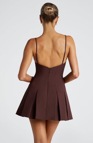 Rory Mini Dress - Plum Brown - Napalia