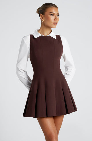 Rory Mini Dress - Plum Brown - Napalia