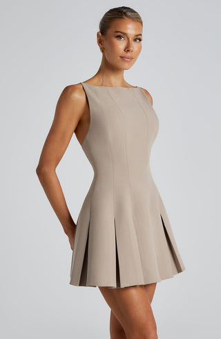 Rory Mini Dress - Taupe - Napalia