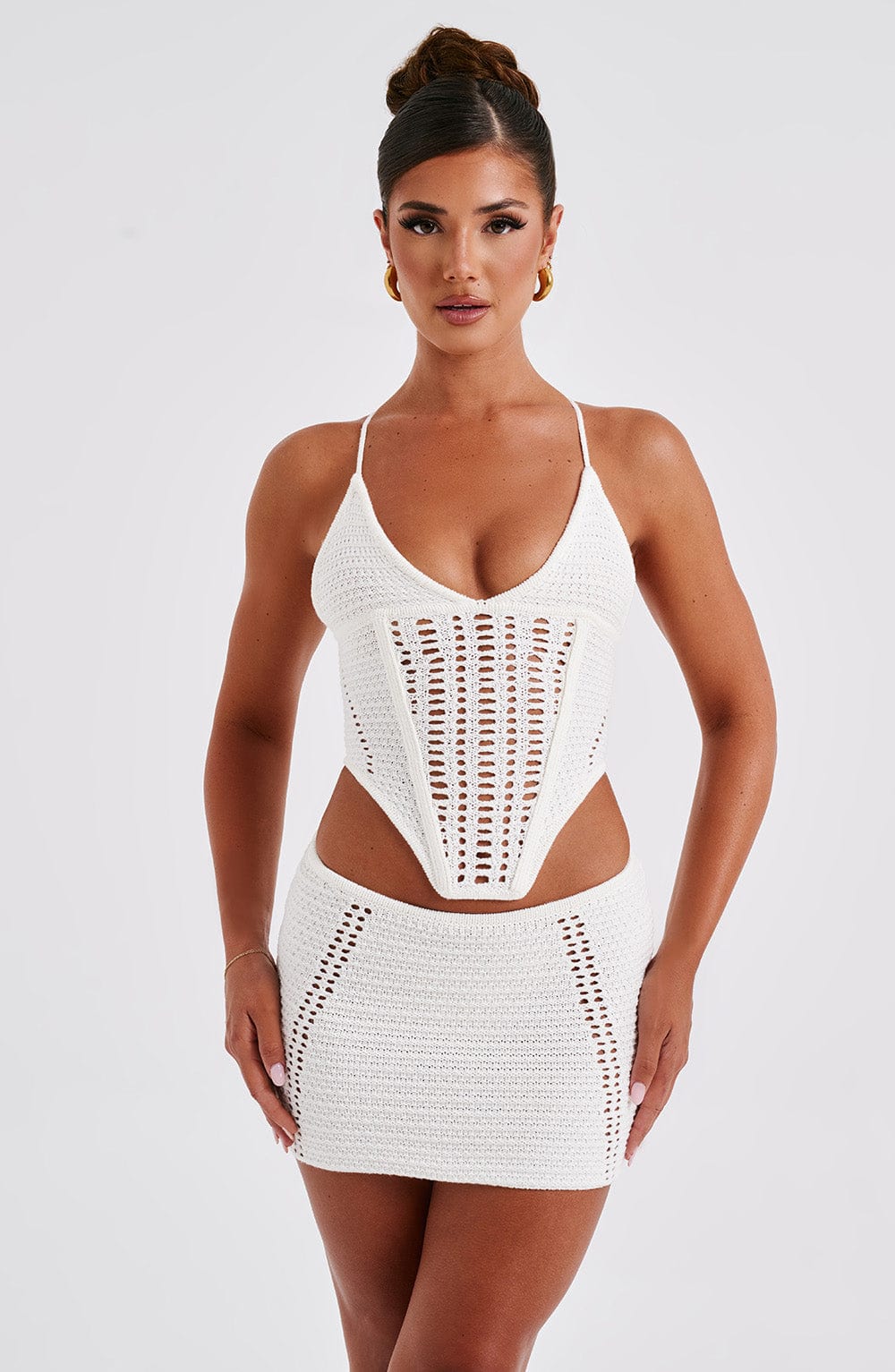Selma Mini Skirt - White - Napalia