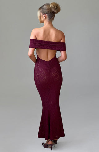 Stephanie Maxi Dress - Burgundy - Napalia