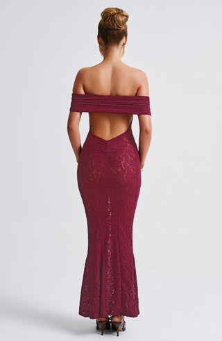 Stephanie Maxi Dress - Burgundy - Napalia