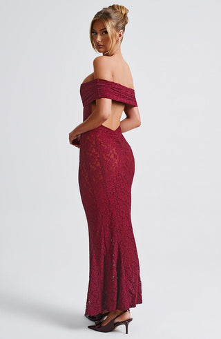 Stephanie Maxi Dress - Burgundy - Napalia
